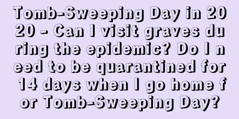Tomb-Sweeping Day in 2020 - Can I visit graves during the epidemic? Do I need to be quarantined for 14 days when I go home for Tomb-Sweeping Day?