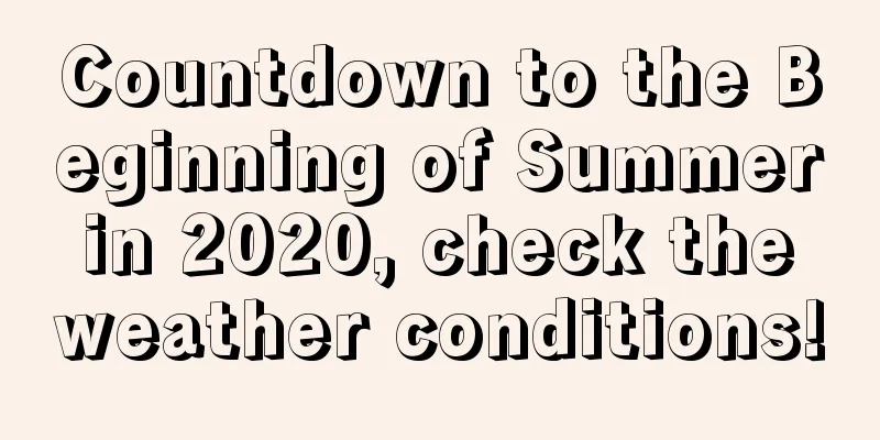 Countdown to the Beginning of Summer in 2020, check the weather conditions!