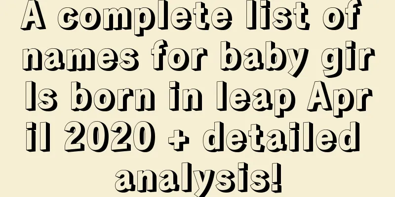 A complete list of names for baby girls born in leap April 2020 + detailed analysis!