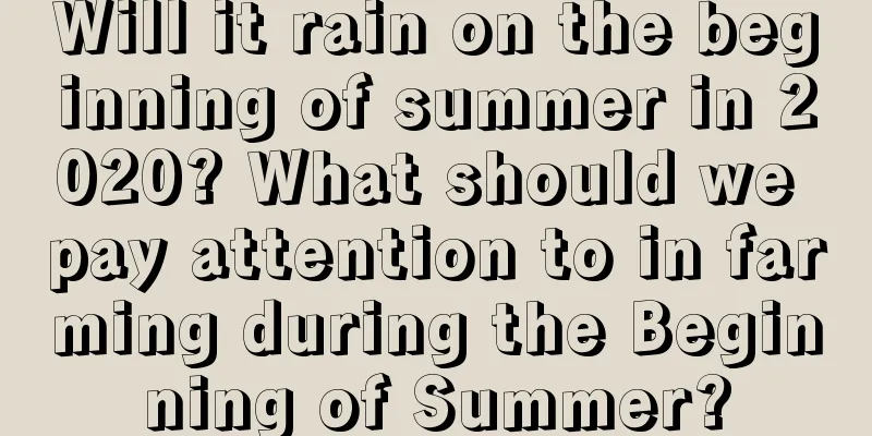Will it rain on the beginning of summer in 2020? What should we pay attention to in farming during the Beginning of Summer?