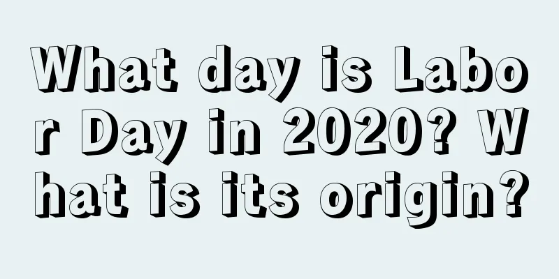 What day is Labor Day in 2020? What is its origin?