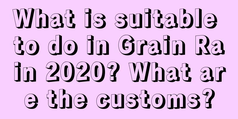 What is suitable to do in Grain Rain 2020? What are the customs?