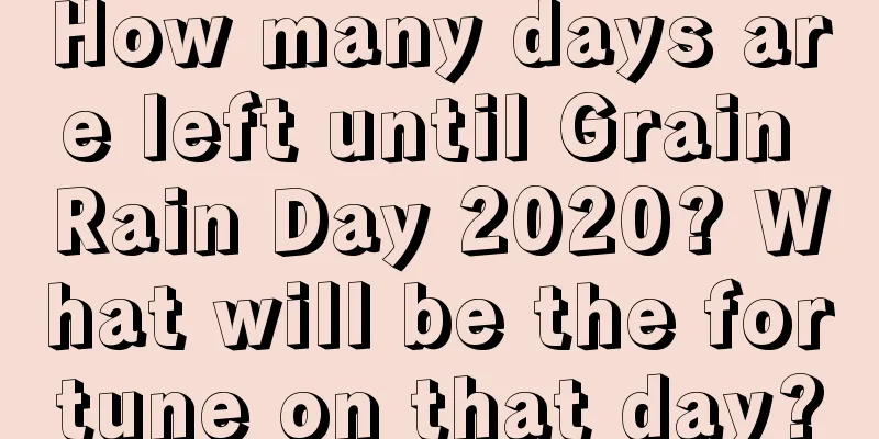 How many days are left until Grain Rain Day 2020? What will be the fortune on that day?