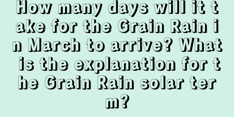How many days will it take for the Grain Rain in March to arrive? What is the explanation for the Grain Rain solar term?