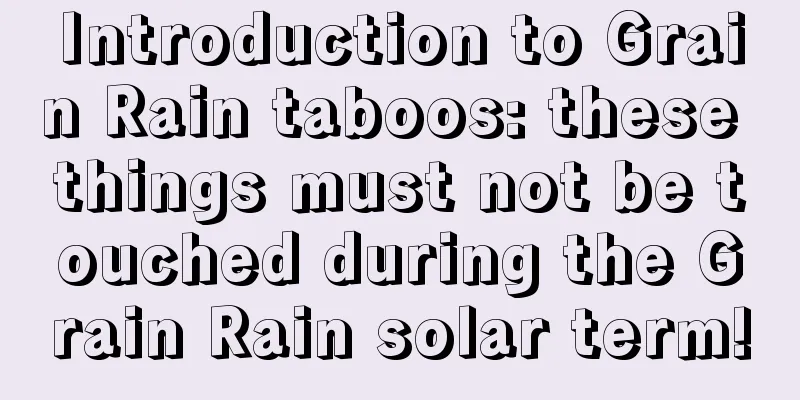 Introduction to Grain Rain taboos: these things must not be touched during the Grain Rain solar term!