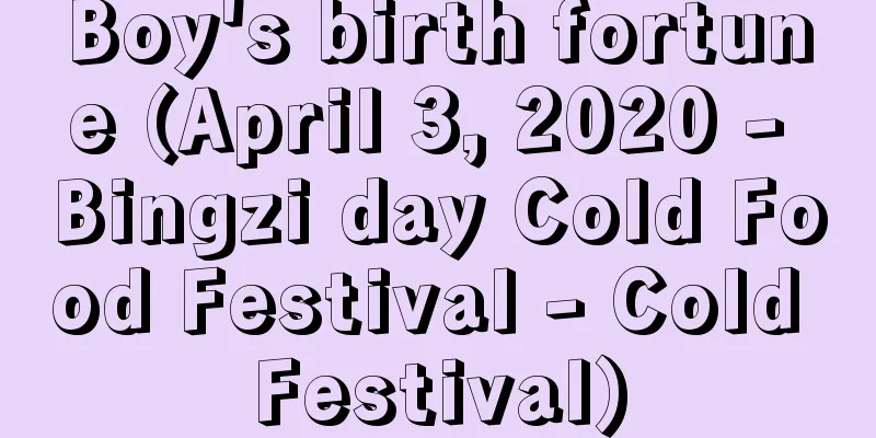 Boy's birth fortune (April 3, 2020 - Bingzi day Cold Food Festival - Cold Festival)