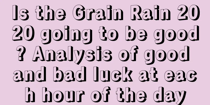 Is the Grain Rain 2020 going to be good? Analysis of good and bad luck at each hour of the day