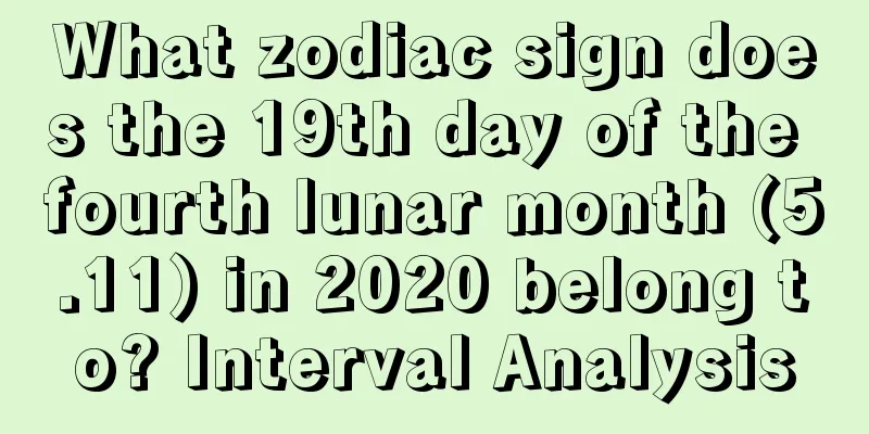 What zodiac sign does the 19th day of the fourth lunar month (5.11) in 2020 belong to? Interval Analysis