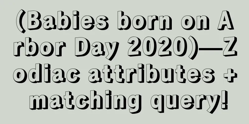 (Babies born on Arbor Day 2020)—Zodiac attributes + matching query!