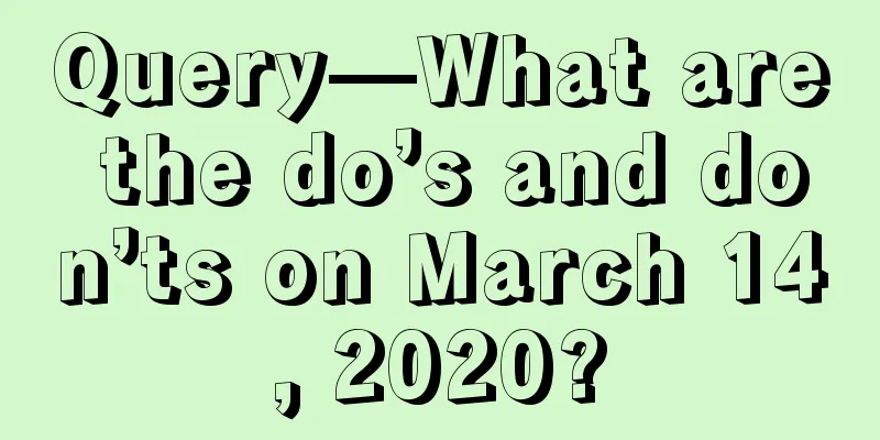 Query—What are the do’s and don’ts on March 14, 2020?