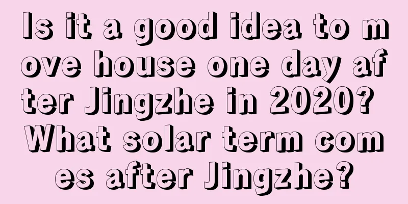 Is it a good idea to move house one day after Jingzhe in 2020? What solar term comes after Jingzhe?