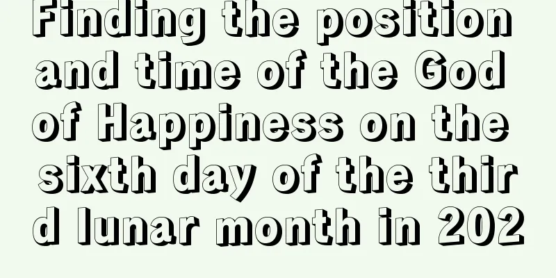 Finding the position and time of the God of Happiness on the sixth day of the third lunar month in 2020
