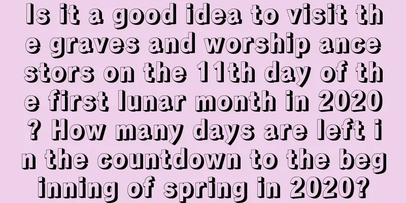 Is it a good idea to visit the graves and worship ancestors on the 11th day of the first lunar month in 2020? How many days are left in the countdown to the beginning of spring in 2020?