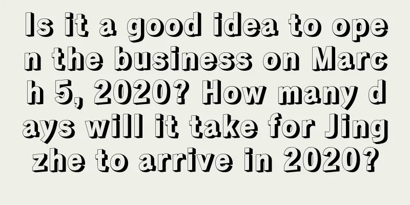 Is it a good idea to open the business on March 5, 2020? How many days will it take for Jingzhe to arrive in 2020?