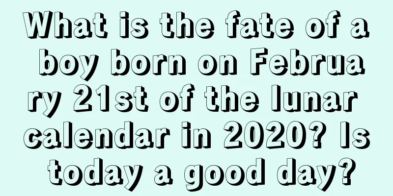 What is the fate of a boy born on February 21st of the lunar calendar in 2020? Is today a good day?