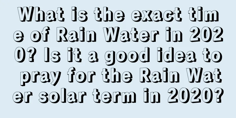 What is the exact time of Rain Water in 2020? Is it a good idea to pray for the Rain Water solar term in 2020?