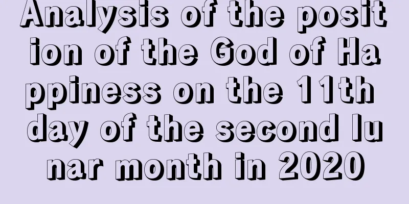 Analysis of the position of the God of Happiness on the 11th day of the second lunar month in 2020