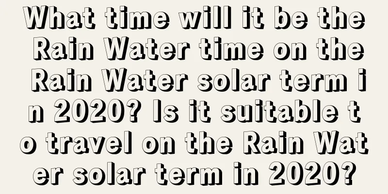 What time will it be the Rain Water time on the Rain Water solar term in 2020? Is it suitable to travel on the Rain Water solar term in 2020?