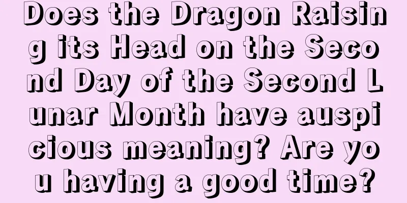 Does the Dragon Raising its Head on the Second Day of the Second Lunar Month have auspicious meaning? Are you having a good time?