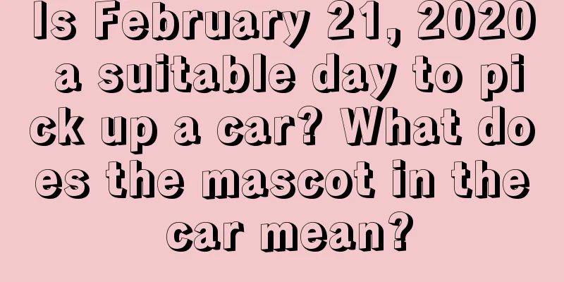 Is February 21, 2020 a suitable day to pick up a car? What does the mascot in the car mean?