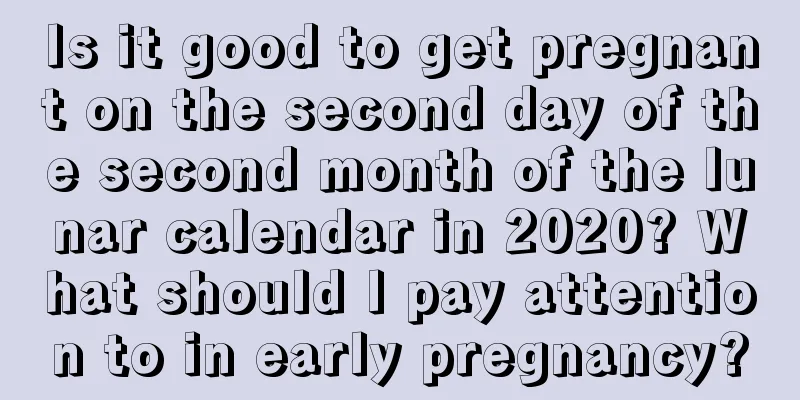 Is it good to get pregnant on the second day of the second month of the lunar calendar in 2020? What should I pay attention to in early pregnancy?