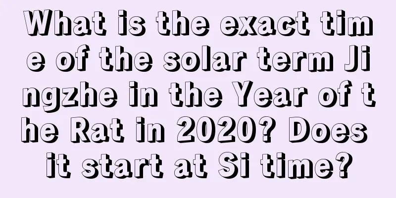 What is the exact time of the solar term Jingzhe in the Year of the Rat in 2020? Does it start at Si time?