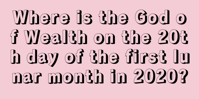 Where is the God of Wealth on the 20th day of the first lunar month in 2020?