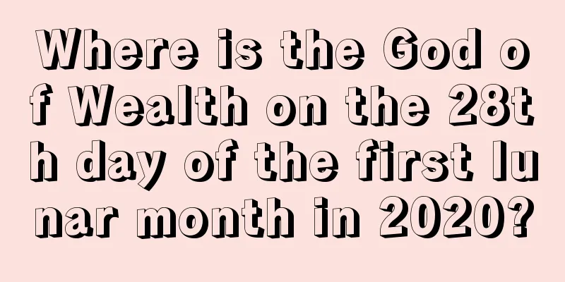 Where is the God of Wealth on the 28th day of the first lunar month in 2020?