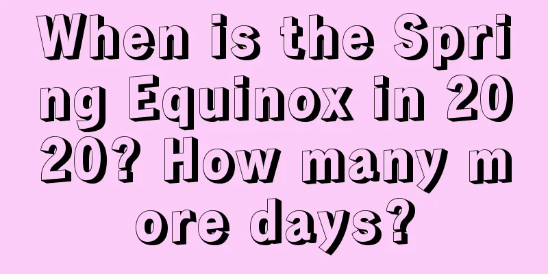 When is the Spring Equinox in 2020? How many more days?