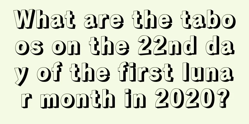 What are the taboos on the 22nd day of the first lunar month in 2020?