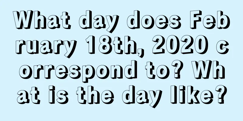 What day does February 18th, 2020 correspond to? What is the day like?