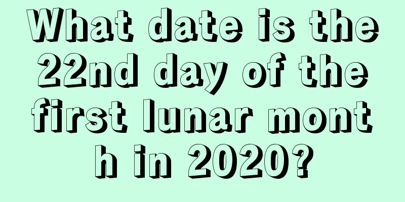 What date is the 22nd day of the first lunar month in 2020?