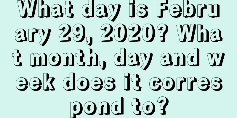 What day is February 29, 2020? What month, day and week does it correspond to?