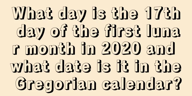 What day is the 17th day of the first lunar month in 2020 and what date is it in the Gregorian calendar?