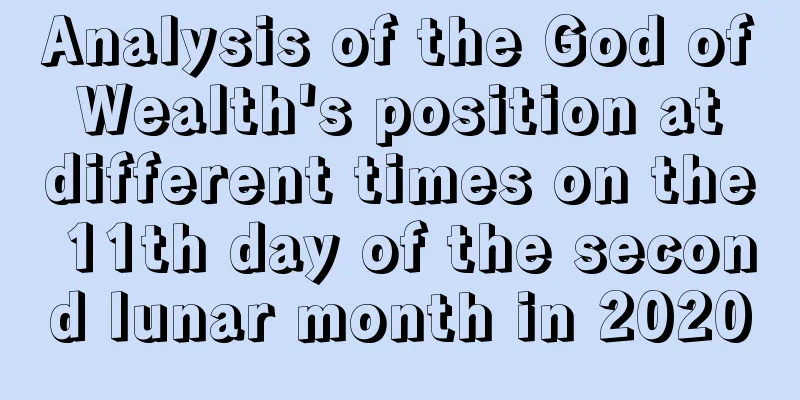 Analysis of the God of Wealth's position at different times on the 11th day of the second lunar month in 2020