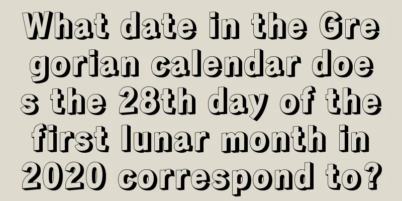What date in the Gregorian calendar does the 28th day of the first lunar month in 2020 correspond to?