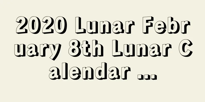 2020 Lunar February 8th Lunar Calendar ...