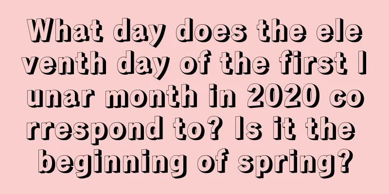 What day does the eleventh day of the first lunar month in 2020 correspond to? Is it the beginning of spring?