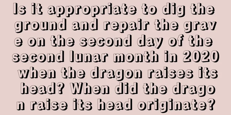 Is it appropriate to dig the ground and repair the grave on the second day of the second lunar month in 2020 when the dragon raises its head? When did the dragon raise its head originate?