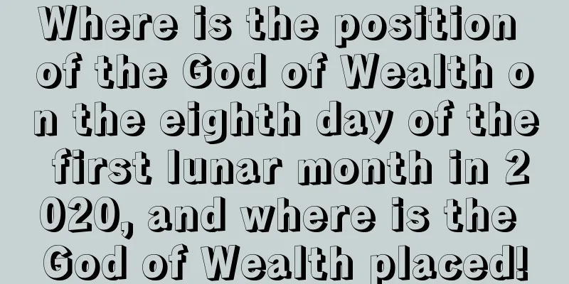 Where is the position of the God of Wealth on the eighth day of the first lunar month in 2020, and where is the God of Wealth placed!