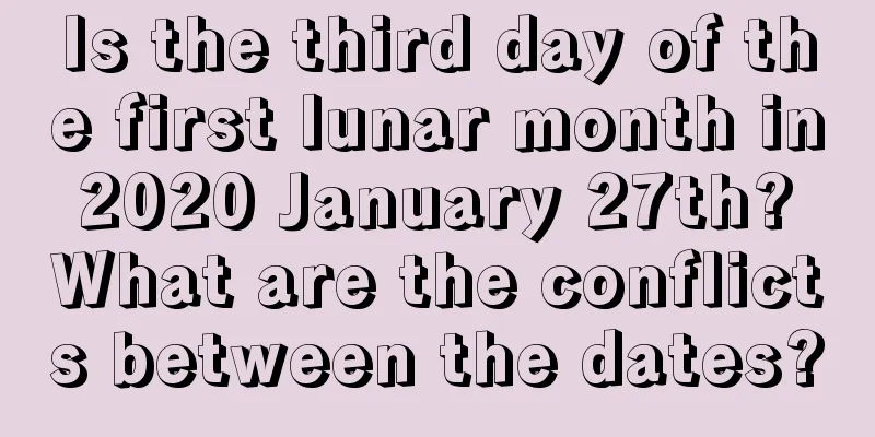 Is the third day of the first lunar month in 2020 January 27th? What are the conflicts between the dates?