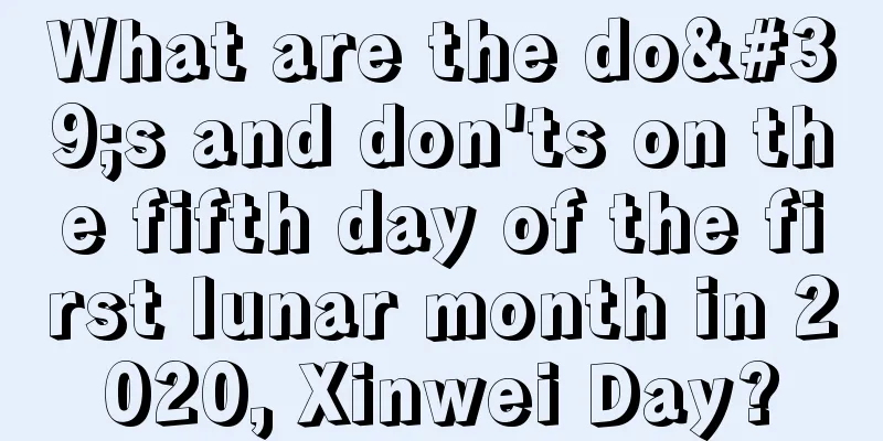 What are the do's and don'ts on the fifth day of the first lunar month in 2020, Xinwei Day?