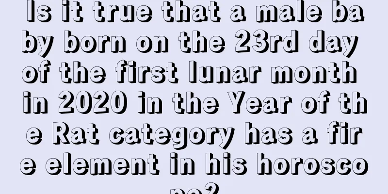 Is it true that a male baby born on the 23rd day of the first lunar month in 2020 in the Year of the Rat category has a fire element in his horoscope?