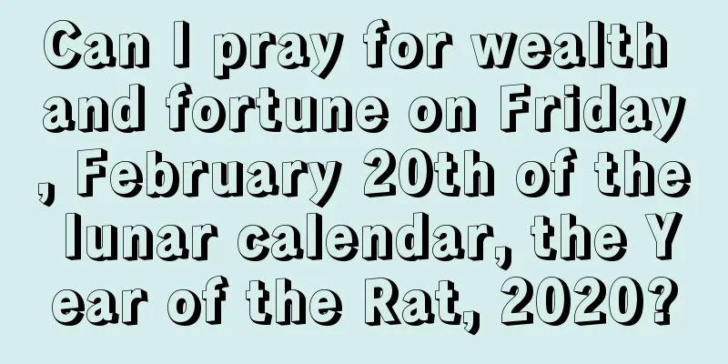 Can I pray for wealth and fortune on Friday, February 20th of the lunar calendar, the Year of the Rat, 2020?