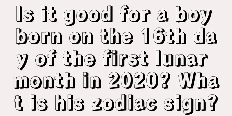 Is it good for a boy born on the 16th day of the first lunar month in 2020? What is his zodiac sign?
