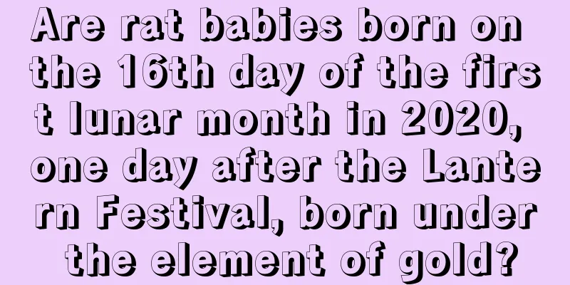 Are rat babies born on the 16th day of the first lunar month in 2020, one day after the Lantern Festival, born under the element of gold?