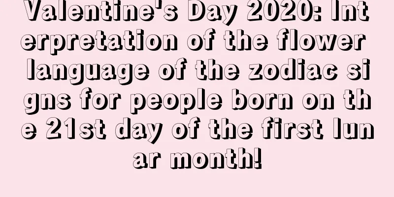 Valentine's Day 2020: Interpretation of the flower language of the zodiac signs for people born on the 21st day of the first lunar month!