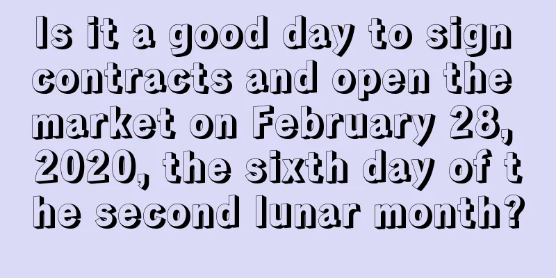 Is it a good day to sign contracts and open the market on February 28, 2020, the sixth day of the second lunar month?