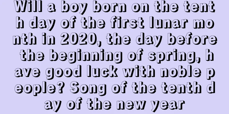 Will a boy born on the tenth day of the first lunar month in 2020, the day before the beginning of spring, have good luck with noble people? Song of the tenth day of the new year
