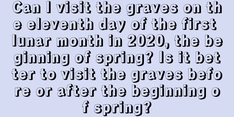 Can I visit the graves on the eleventh day of the first lunar month in 2020, the beginning of spring? Is it better to visit the graves before or after the beginning of spring?